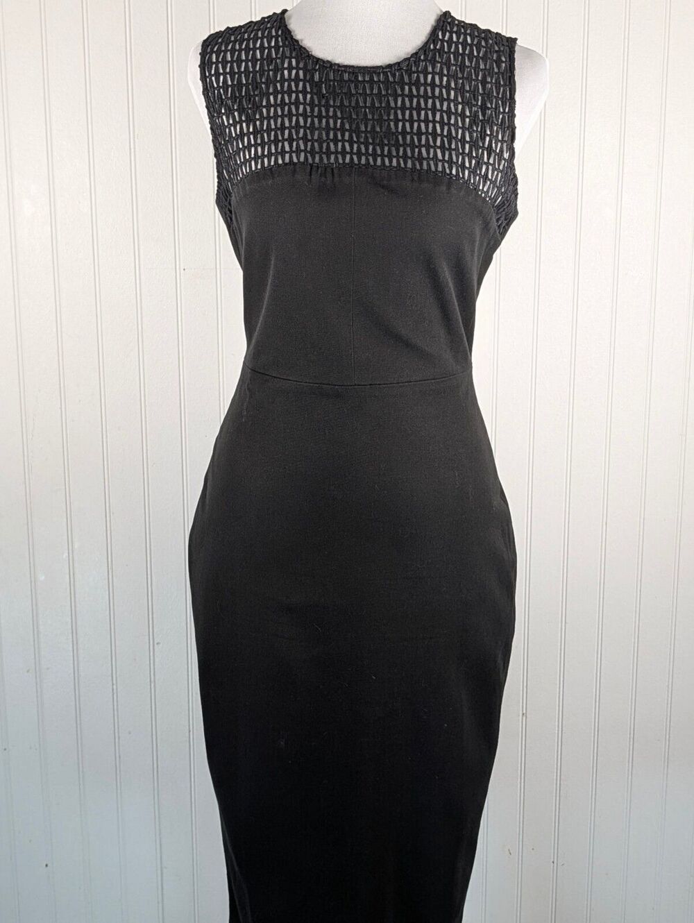 Roland Mouret for Banana Republic Black Sleeveless Midi Dress Size 6